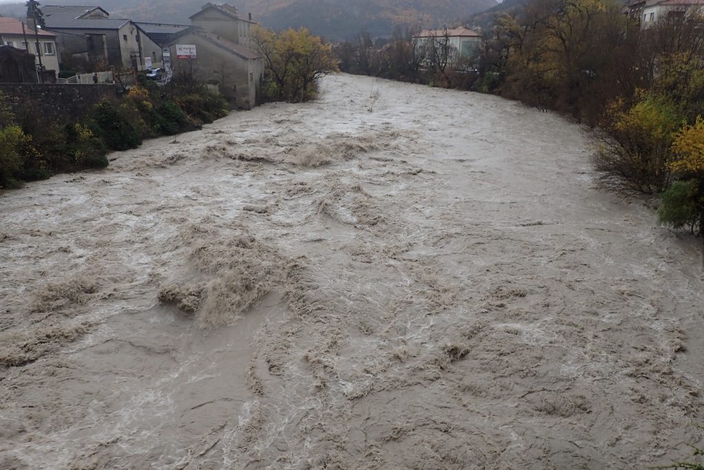 photo du Buëch en crue 23-11-2016