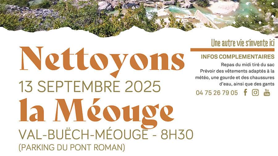 extrait de l'affiche nettoyons la Méouge 2025