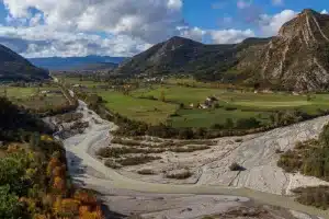 smigiba-buech-gemapi vue du Petit Buëch à la confluence avec la Béoux en amont des digues de Veynes