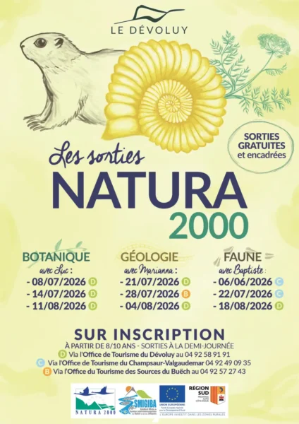 affiche des sorties natura 2000 Dévoluy